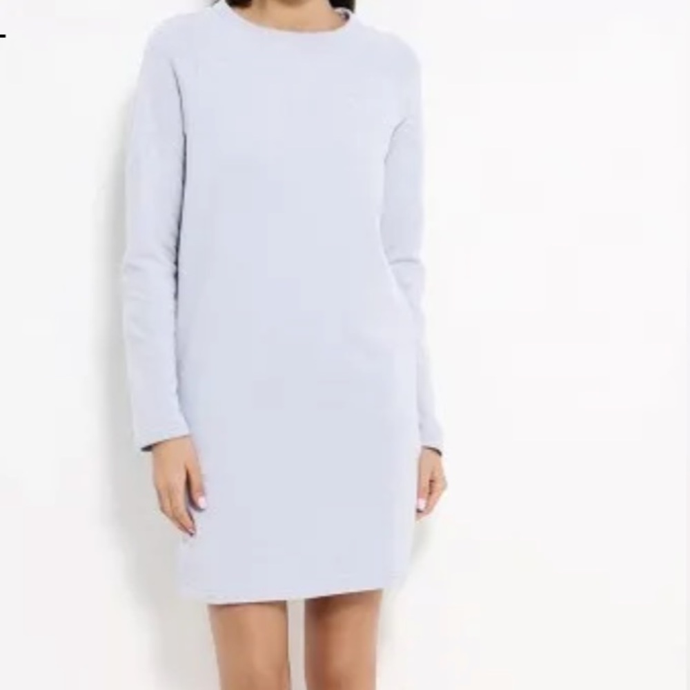 New Women’s Reebok Classics French Terry Blue/Grey Sweater Dress - Small